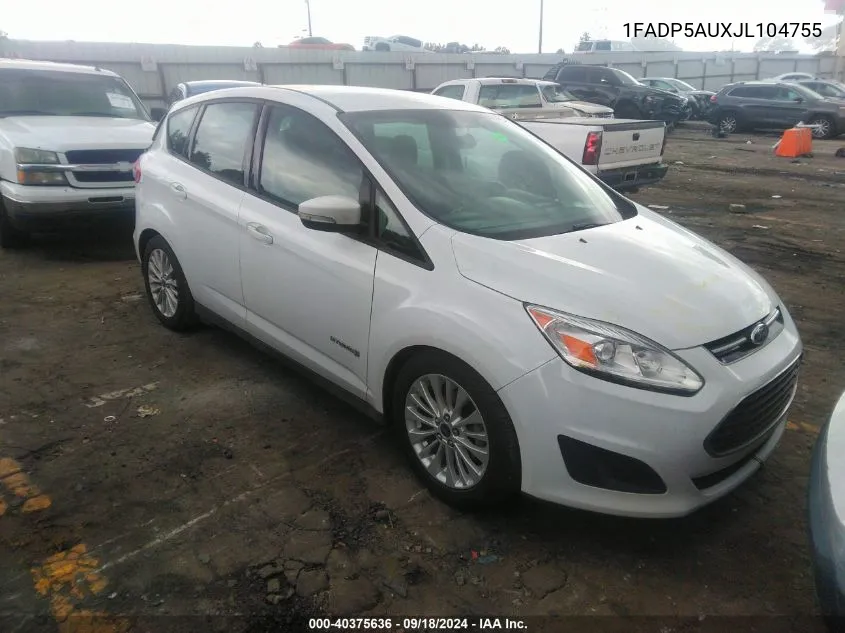 2018 Ford C-Max Hybrid Se VIN: 1FADP5AUXJL104755 Lot: 40375636