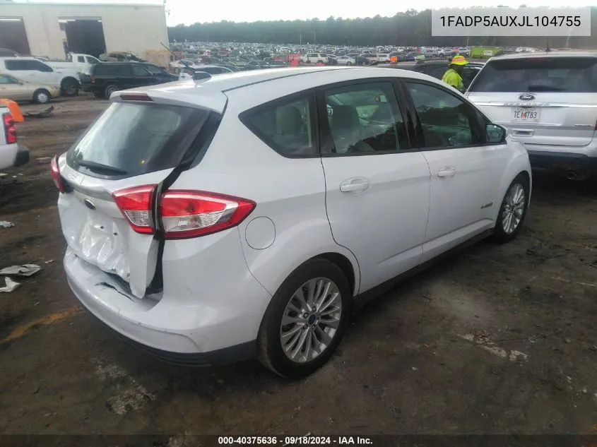 2018 Ford C-Max Hybrid Se VIN: 1FADP5AUXJL104755 Lot: 40375636