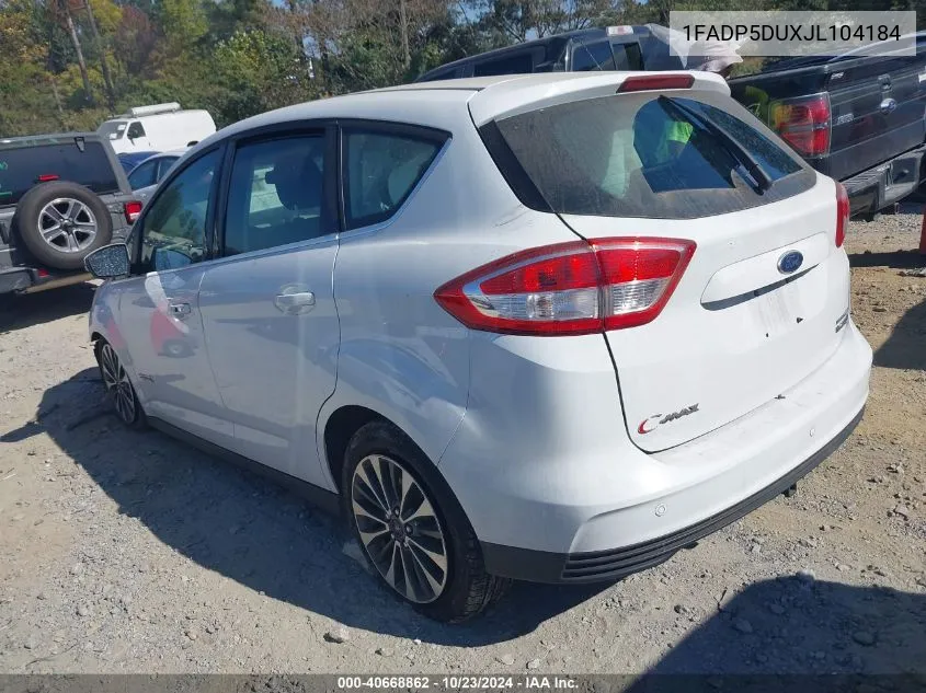 2018 Ford C-Max Hybrid Titanium VIN: 1FADP5DUXJL104184 Lot: 40668862