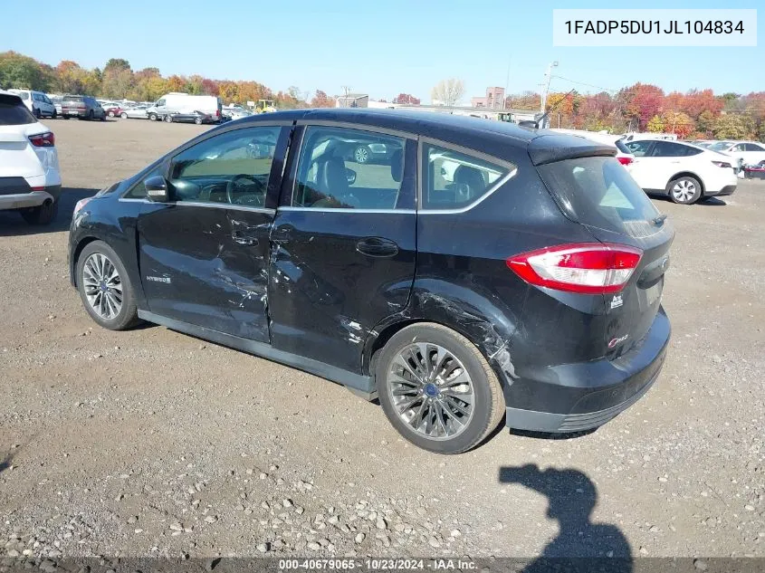 2018 Ford C-Max Hybrid Titanium VIN: 1FADP5DU1JL104834 Lot: 40679065