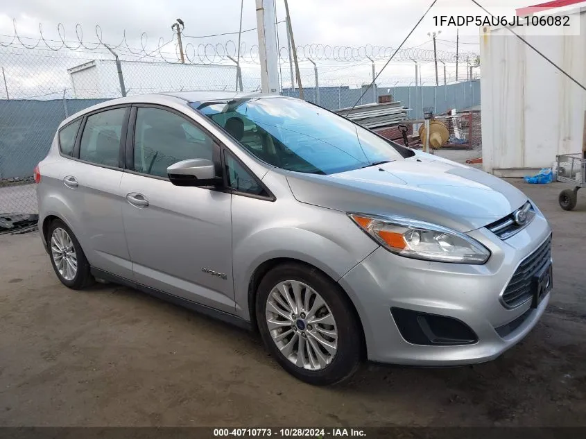 2018 Ford C-Max Hybrid Se VIN: 1FADP5AU6JL106082 Lot: 40710773