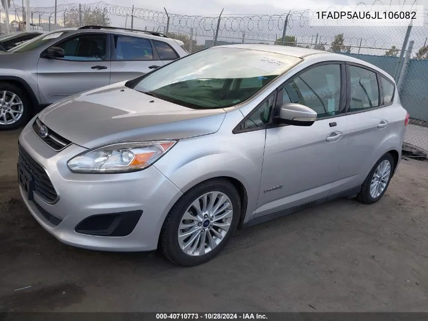 2018 Ford C-Max Hybrid Se VIN: 1FADP5AU6JL106082 Lot: 40710773