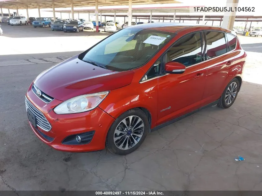 2018 Ford C-Max Hybrid Titanium VIN: 1FADP5DU5JL104562 Lot: 40892497