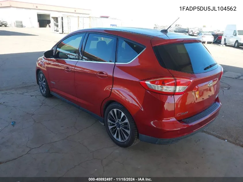 2018 Ford C-Max Hybrid Titanium VIN: 1FADP5DU5JL104562 Lot: 40892497