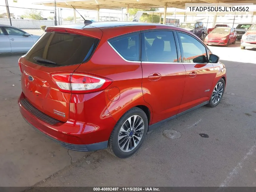 2018 Ford C-Max Hybrid Titanium VIN: 1FADP5DU5JL104562 Lot: 40892497