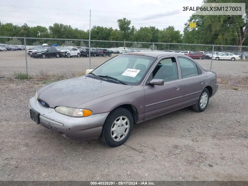 1995 Ford Contour Lx VIN: 3FALP66LXSM127003 Lot: 40328291