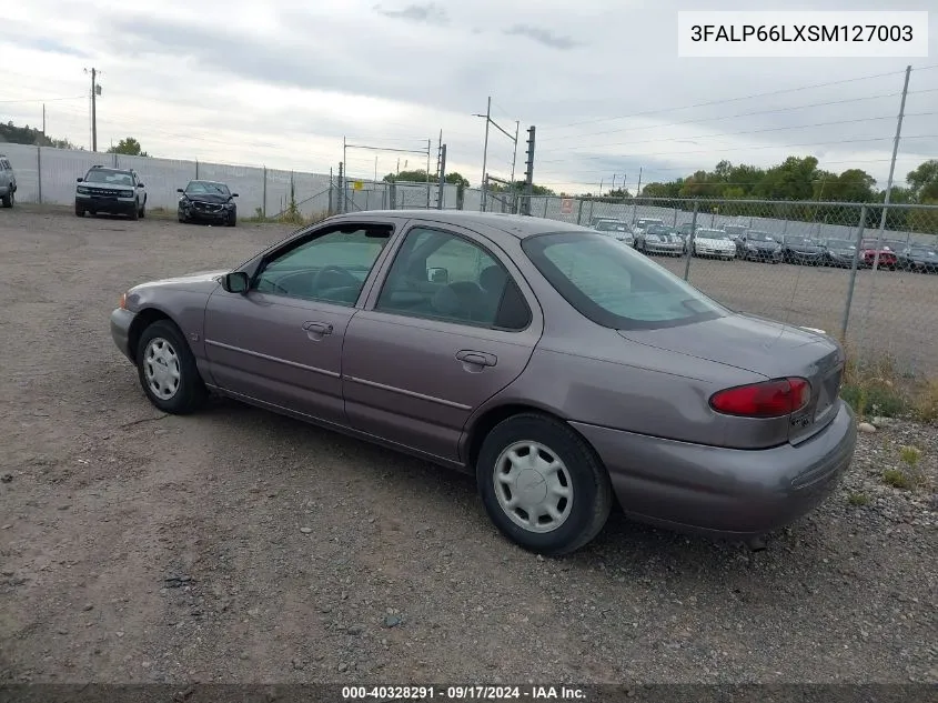 1995 Ford Contour Lx VIN: 3FALP66LXSM127003 Lot: 40328291