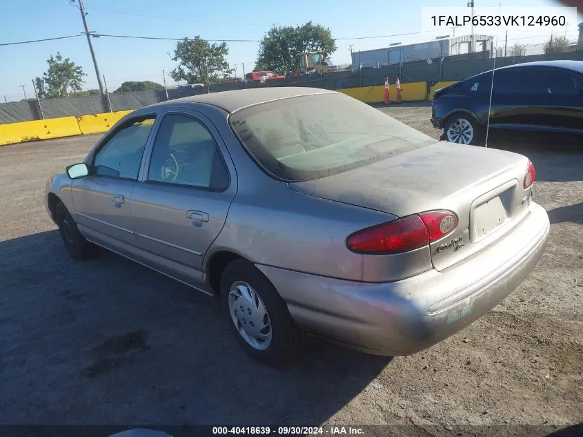 1997 Ford Contour Gl VIN: 1FALP6533VK124960 Lot: 40418639