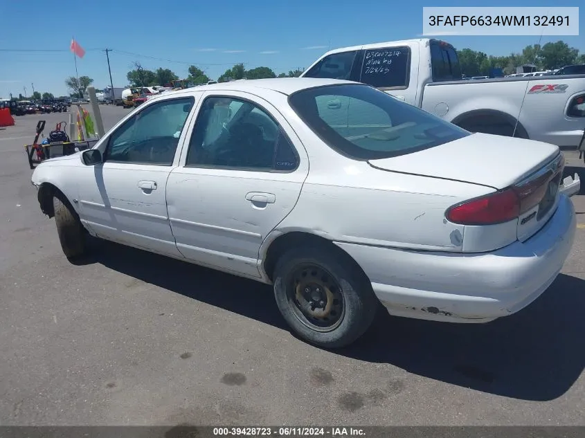 1998 Ford Contour Lx VIN: 3FAFP6634WM132491 Lot: 39428723