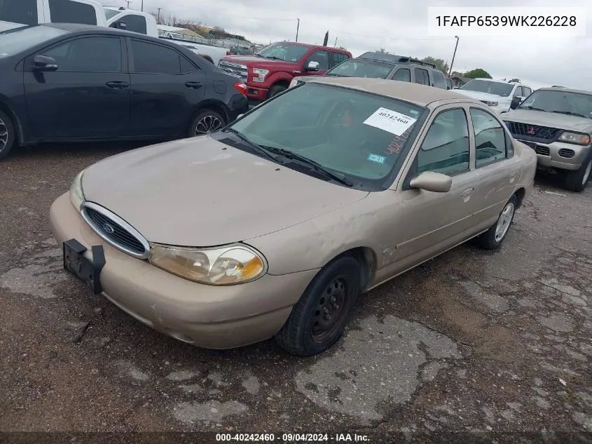 1998 Ford Contour VIN: 1FAFP6539WK226228 Lot: 40242460