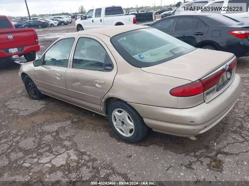 1998 Ford Contour VIN: 1FAFP6539WK226228 Lot: 40242460