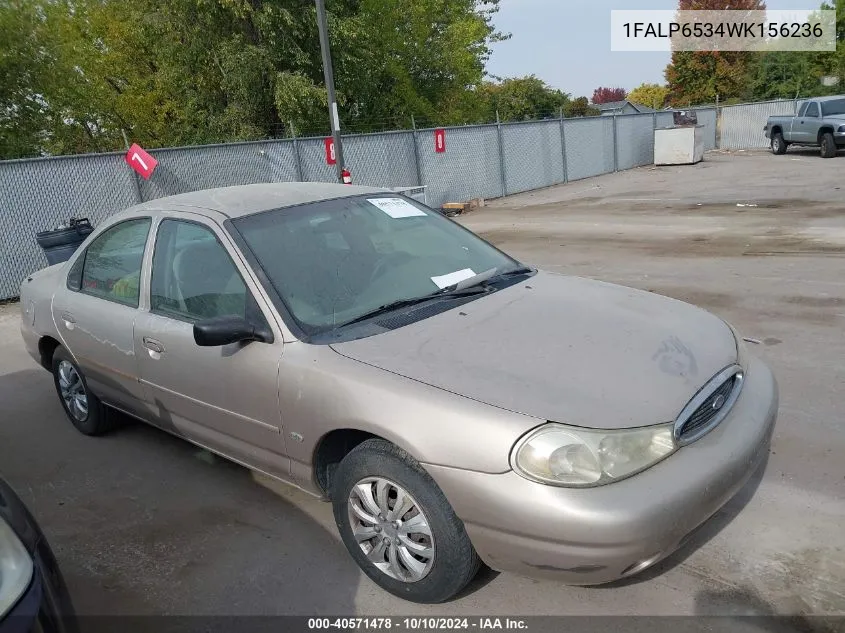 1998 Ford Contour VIN: 1FALP6534WK156236 Lot: 40571478