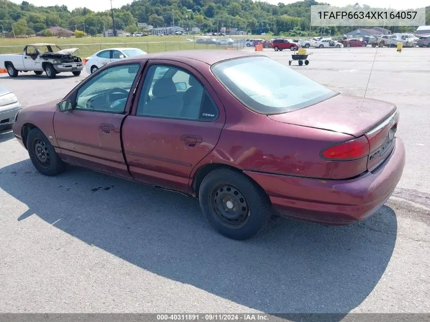 1999 Ford Contour Se VIN: 1FAFP6634XK164057 Lot: 40311891