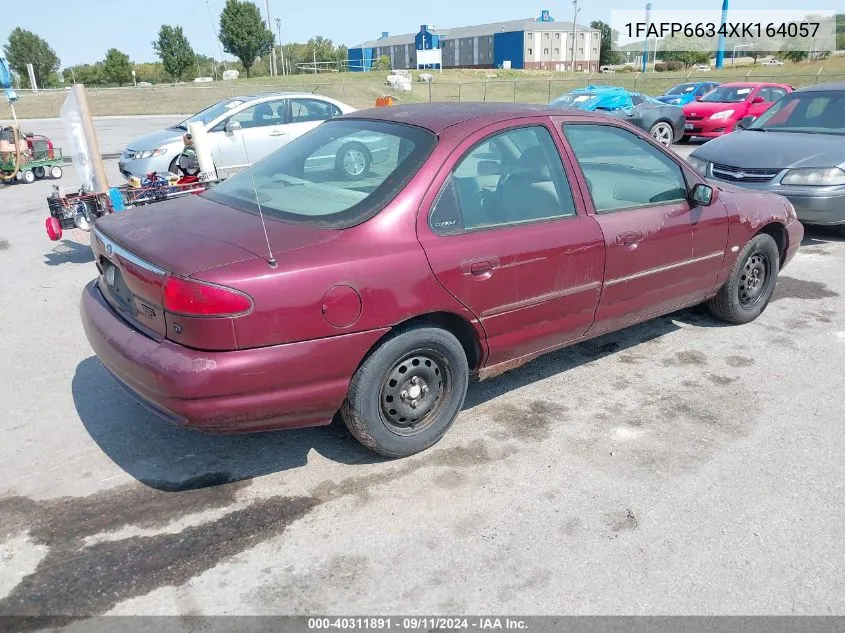 1999 Ford Contour Se VIN: 1FAFP6634XK164057 Lot: 40311891