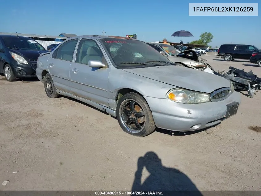 1999 Ford Contour Se VIN: 1FAFP66L2XK126259 Lot: 40496915