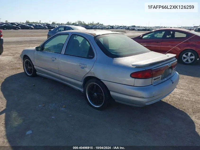 1999 Ford Contour Se VIN: 1FAFP66L2XK126259 Lot: 40496915