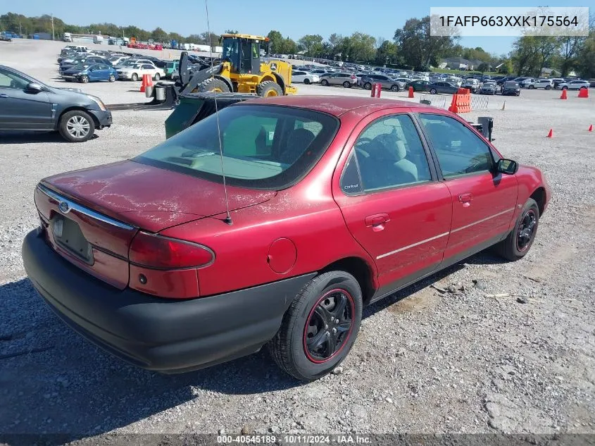 1999 Ford Contour Se VIN: 1FAFP663XXK175564 Lot: 40545189