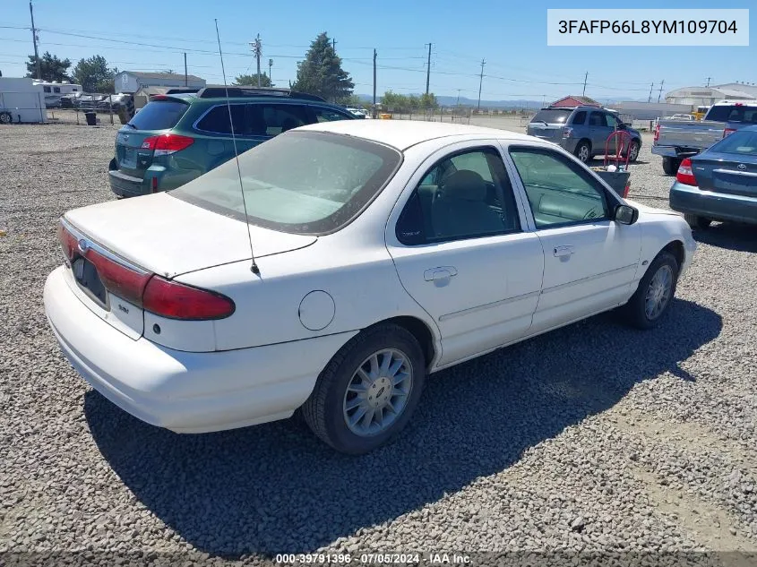 2000 Ford Contour Se Sport VIN: 3FAFP66L8YM109704 Lot: 39791396