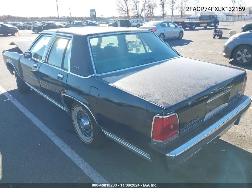 1990 Ford Crown Victoria Lx VIN: 2FACP74FXLX132159 Lot: 40818200