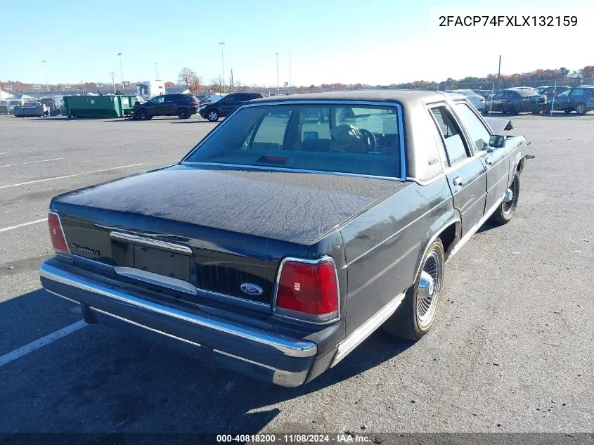 1990 Ford Crown Victoria Lx VIN: 2FACP74FXLX132159 Lot: 40818200