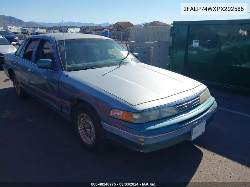 1993 Ford Crown Victoria Lx VIN: 2FALP74WXPX202586 Lot: 40240775