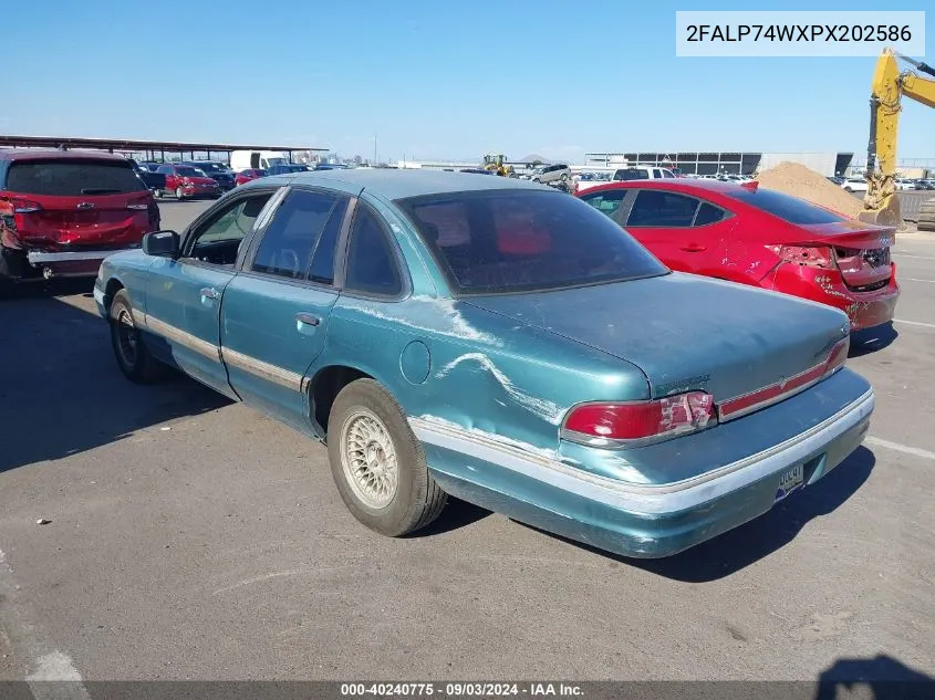 1993 Ford Crown Victoria Lx VIN: 2FALP74WXPX202586 Lot: 40240775