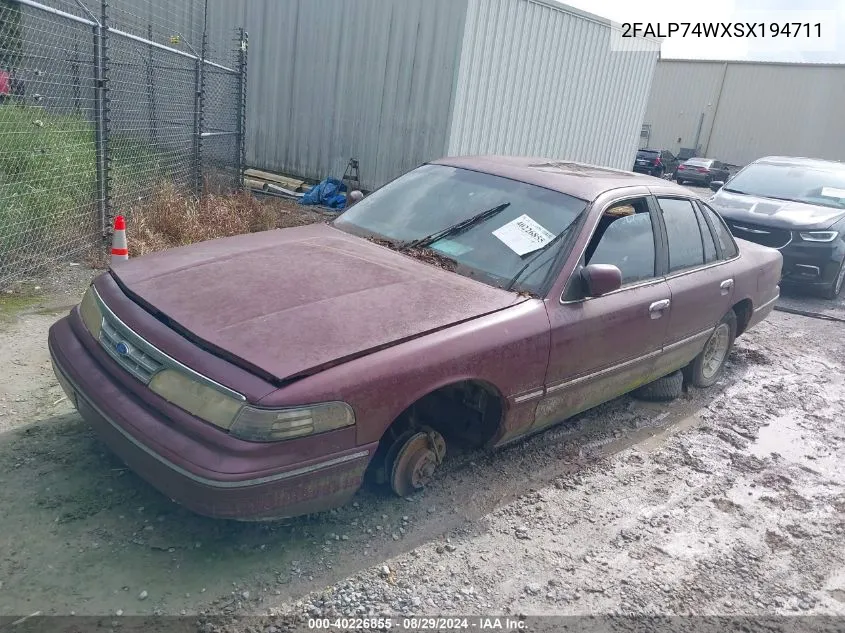 1995 Ford Crown Victoria Lx VIN: 2FALP74WXSX194711 Lot: 40226855