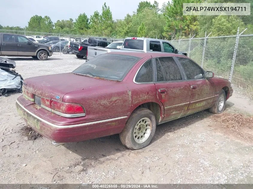 1995 Ford Crown Victoria Lx VIN: 2FALP74WXSX194711 Lot: 40226855