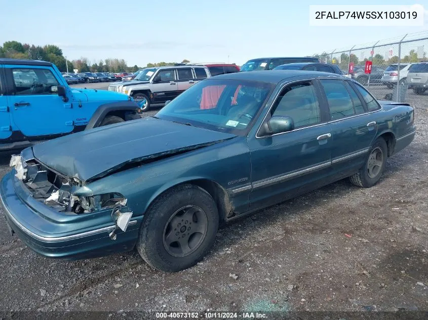 1995 Ford Crown Victoria Lx VIN: 2FALP74W5SX103019 Lot: 40573152