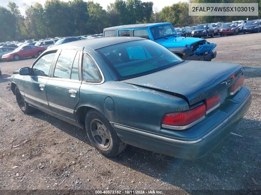 1995 Ford Crown Victoria Lx VIN: 2FALP74W5SX103019 Lot: 40573152