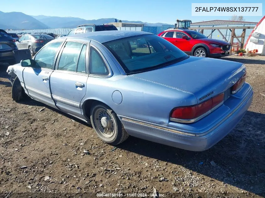 1995 Ford Crown Victoria Lx VIN: 2FALP74W8SX137777 Lot: 40750181