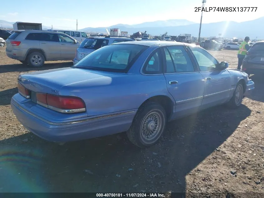 1995 Ford Crown Victoria Lx VIN: 2FALP74W8SX137777 Lot: 40750181