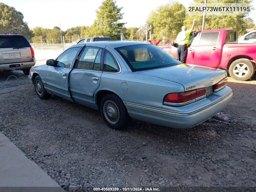 1996 Ford Crown Victoria VIN: 2FALP73W6TX111195 Lot: 40589259