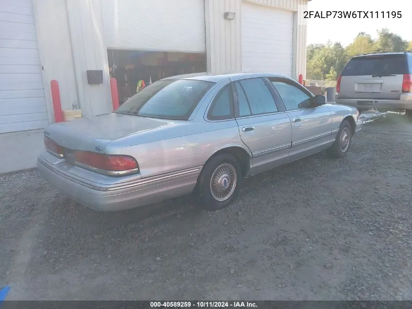 1996 Ford Crown Victoria VIN: 2FALP73W6TX111195 Lot: 40589259