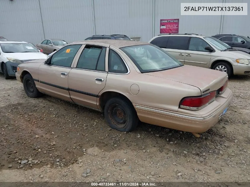 1996 Ford Crown Victoria Police Interceptor VIN: 2FALP71W2TX137361 Lot: 40733461