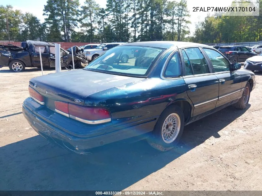 1997 Ford Crown Victoria Lx VIN: 2FALP74W6VX170104 Lot: 40333389