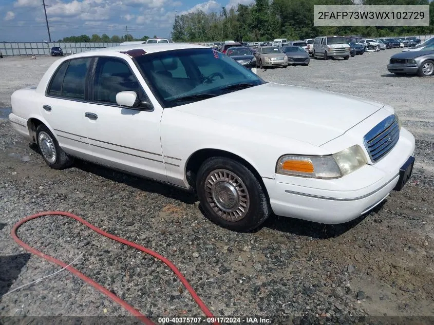 1998 Ford Crown Victoria VIN: 2FAFP73W3WX102729 Lot: 40375707