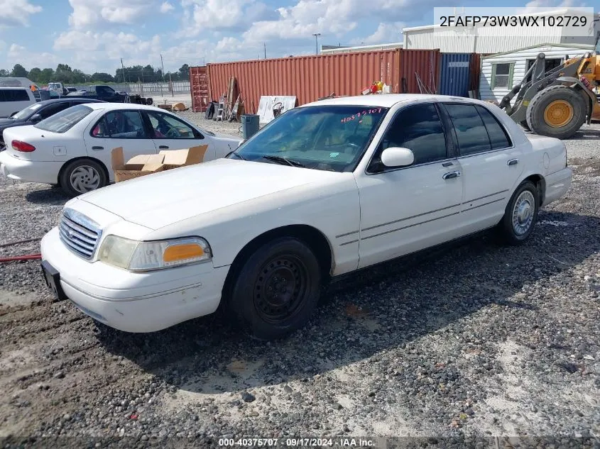 1998 Ford Crown Victoria VIN: 2FAFP73W3WX102729 Lot: 40375707