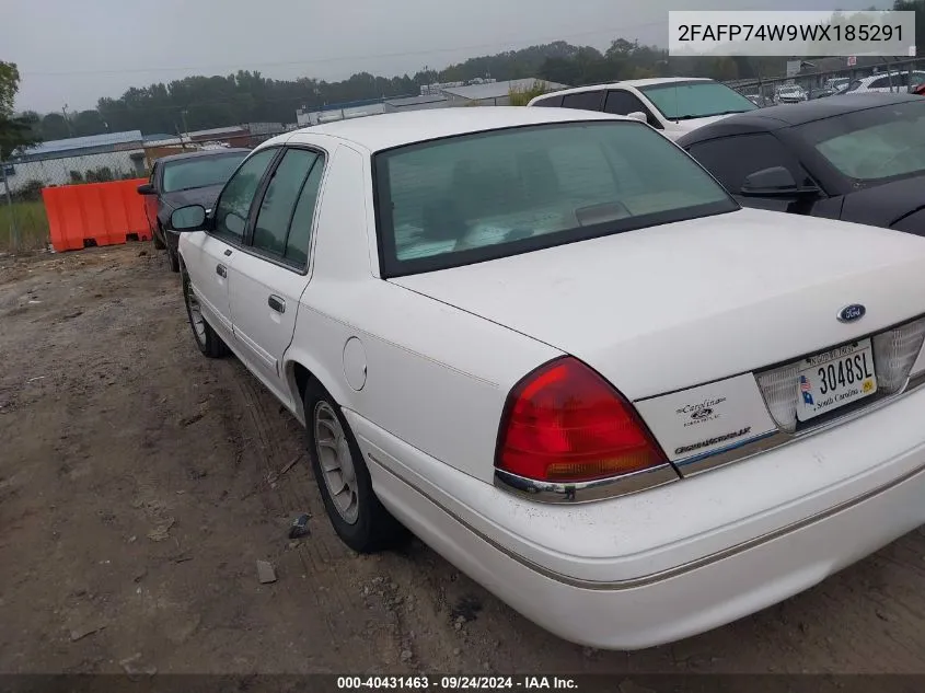 1998 Ford Crown Victoria Lx VIN: 2FAFP74W9WX185291 Lot: 40431463