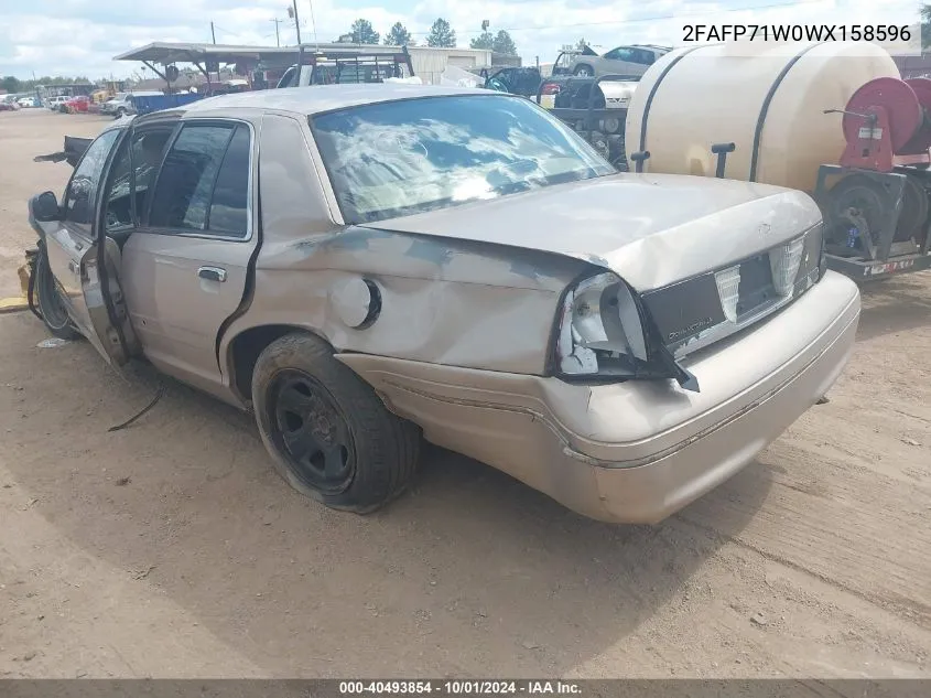 1998 Ford Crown Victoria Police Interceptor VIN: 2FAFP71W0WX158596 Lot: 40493854