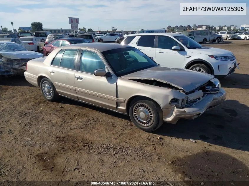 1998 Ford Crown Victoria VIN: 2FAFP73W0WX125305 Lot: 40546743