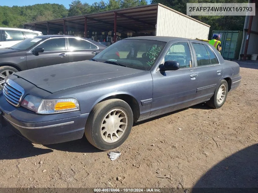 1998 Ford Crown Victoria Lx VIN: 2FAFP74W8WX169793 Lot: 40578666