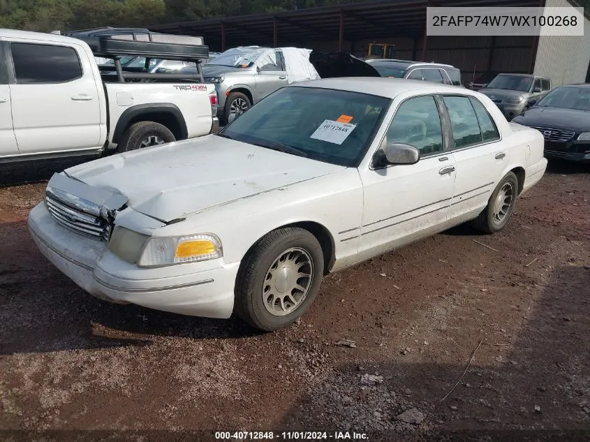 1998 Ford Crown Victoria Lx VIN: 2FAFP74W7WX100268 Lot: 40712848