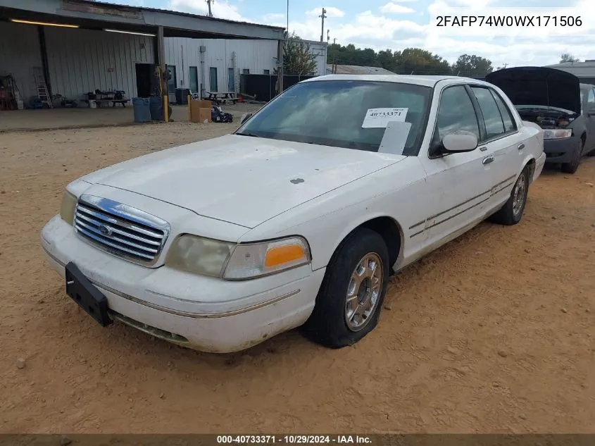 1998 Ford Crown Victoria Lx VIN: 2FAFP74W0WX171506 Lot: 40733371