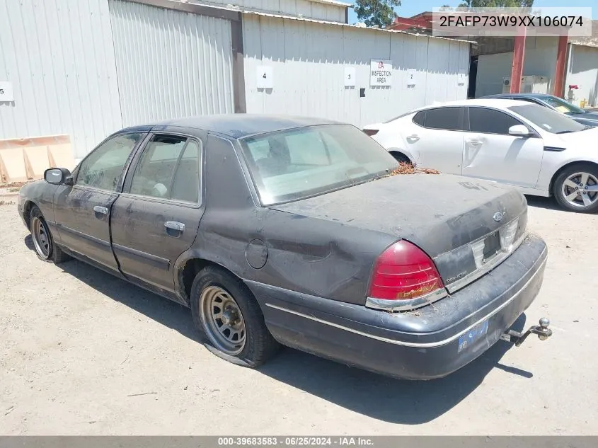 1999 Ford Crown Victoria VIN: 2FAFP73W9XX106074 Lot: 39683583