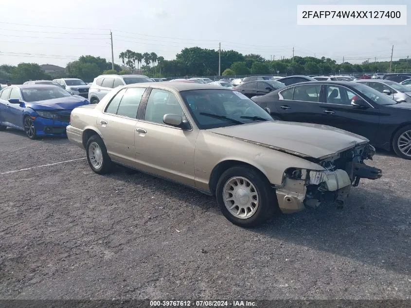 1999 Ford Crown Victoria Lx VIN: 2FAFP74W4XX127400 Lot: 39767612