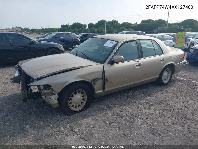 1999 Ford Crown Victoria Lx VIN: 2FAFP74W4XX127400 Lot: 39767612