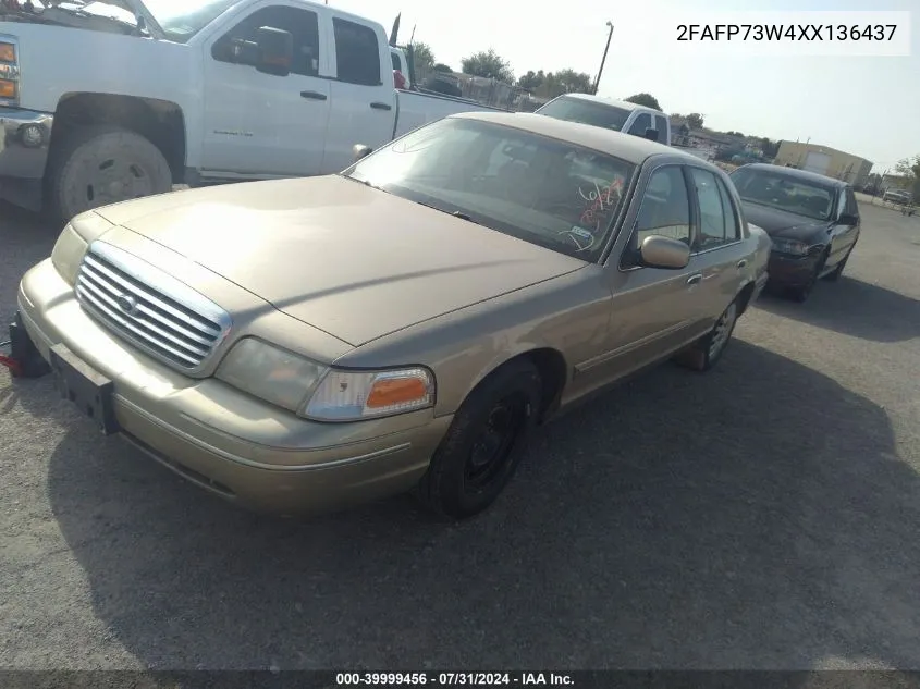 1999 Ford Crown Victoria VIN: 2FAFP73W4XX136437 Lot: 39999456