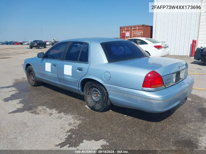 1999 Ford Crown Victoria VIN: 2FAFP73W4XX173696 Lot: 40355614