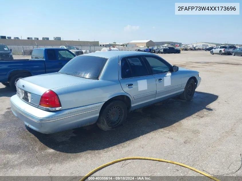 1999 Ford Crown Victoria VIN: 2FAFP73W4XX173696 Lot: 40355614